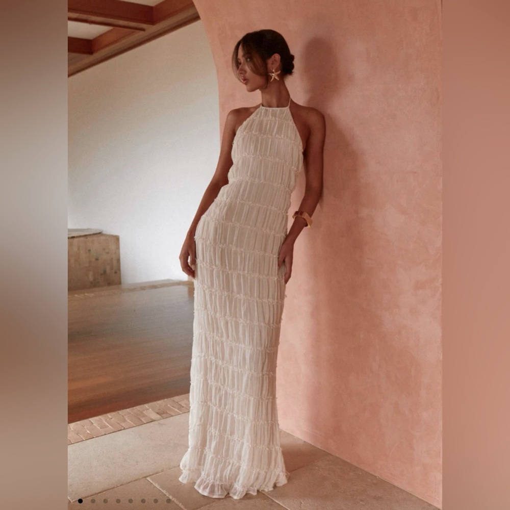 Peppermayo Aullie Maxi Dress Ivory